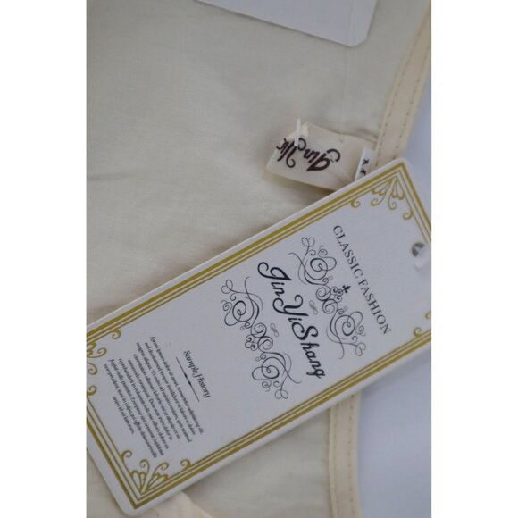 Jin‎ Yishang By Women's Cream Embroidered Blouse Size Medium - Picture 6 of 10